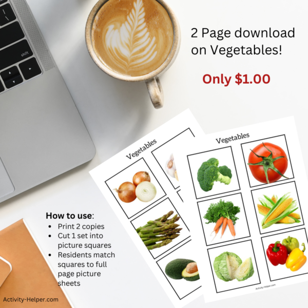 Vegetables Matching Game