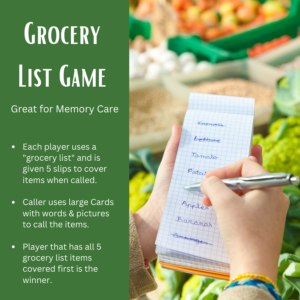 Grocery List Game